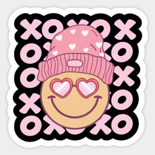 Smile Face Smiley XOXO Valentines Day Sticker